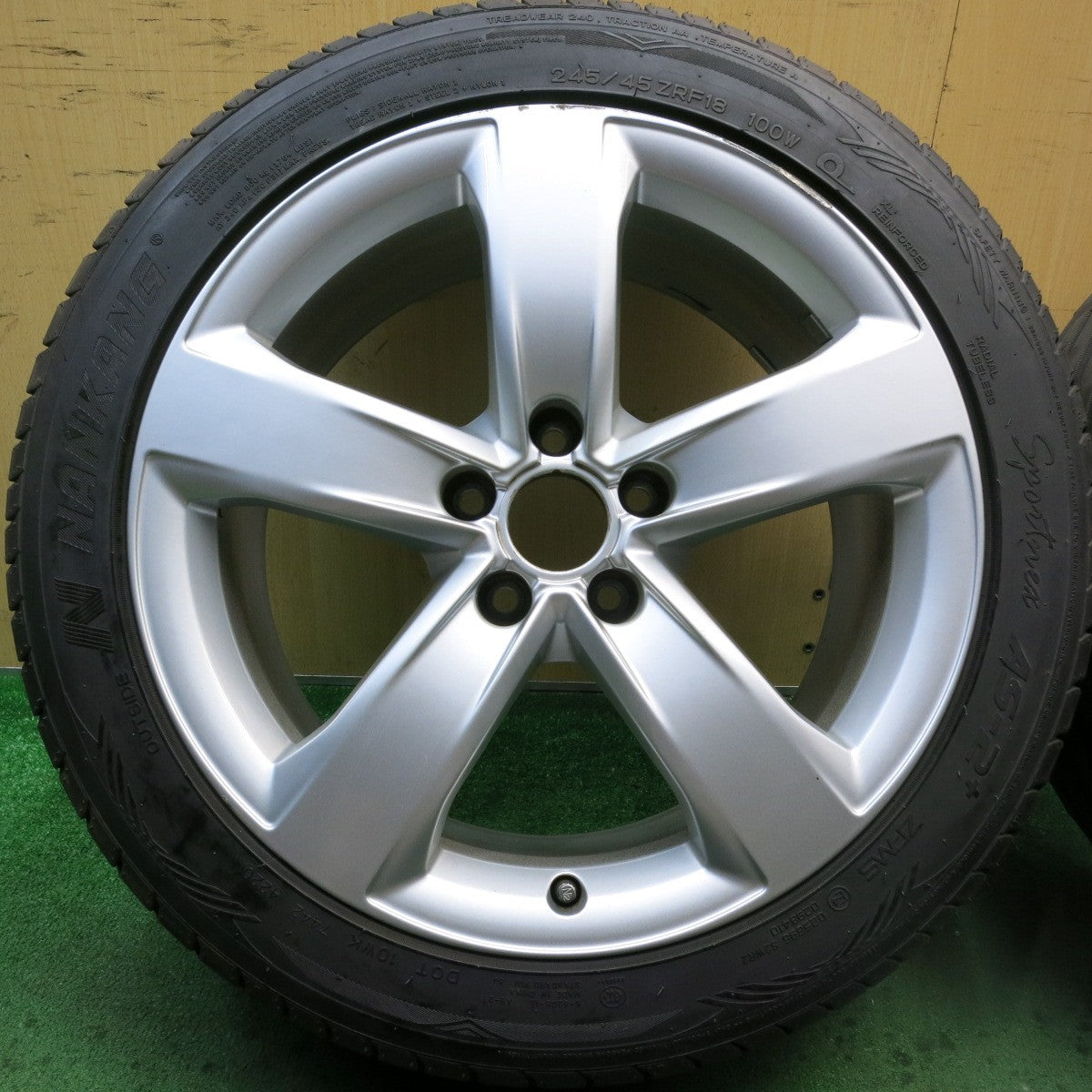 バリ溝！8.5分★アウディ A4 A5 A6 等 純正 245/45R18 ナンカン Sportnet AS-2+ 18インチ PCD112/5H★5080801HAノ