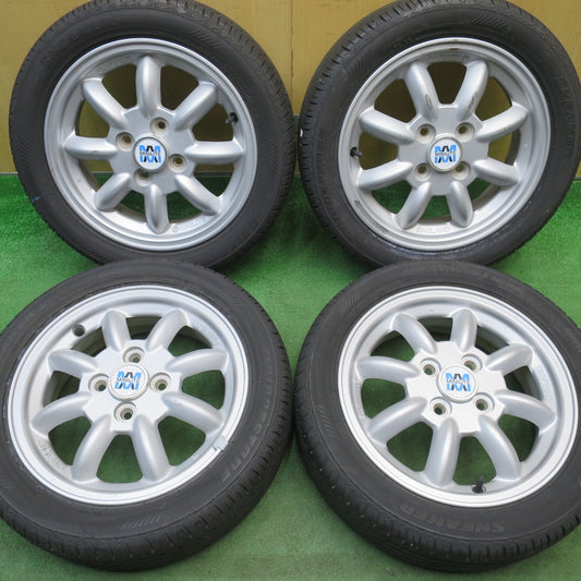 バリ溝！9分★ダイハツ ミラジーノ 純正 MINILITE 165/55R14 ブリヂストン スニーカー SNK2 14インチ ミニライト PCD100/4H★6050810NJノ