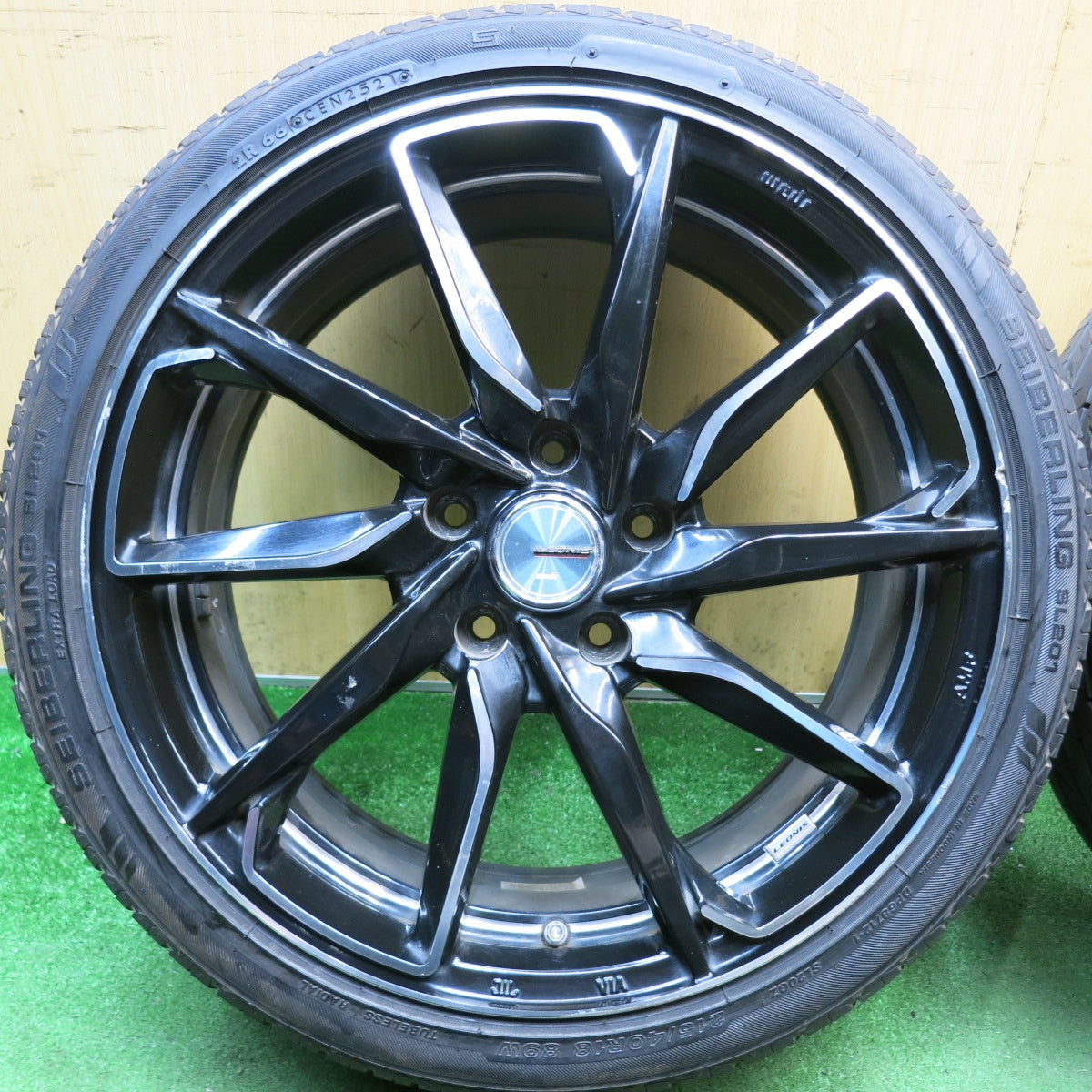 バリ溝！9分★LEONIS GREILA α 215/40R18 セイバーリング SL201 レオニス グレイラ アルファ 18インチ PCD114.3/5H★6052807HAノ