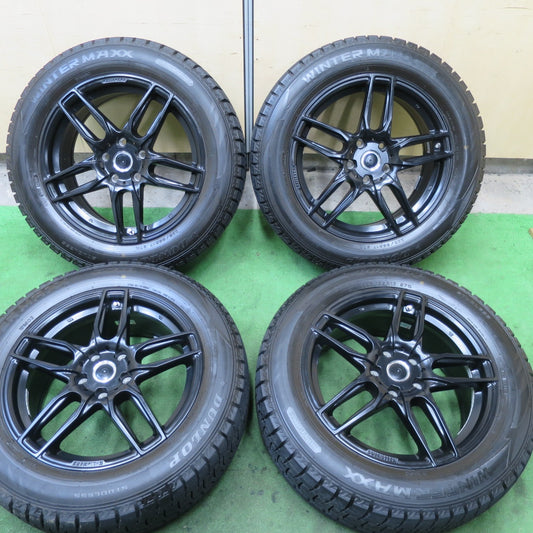 バリ溝！24年！キレイ！9.5分以上★BMW MINI 等 KELLENERS Mainz 225/55R17 スタッドレス ダンロップ ウインターマックス WM02 ケレナーズ マインツ 17インチ PCD112/5H★5090406TTス