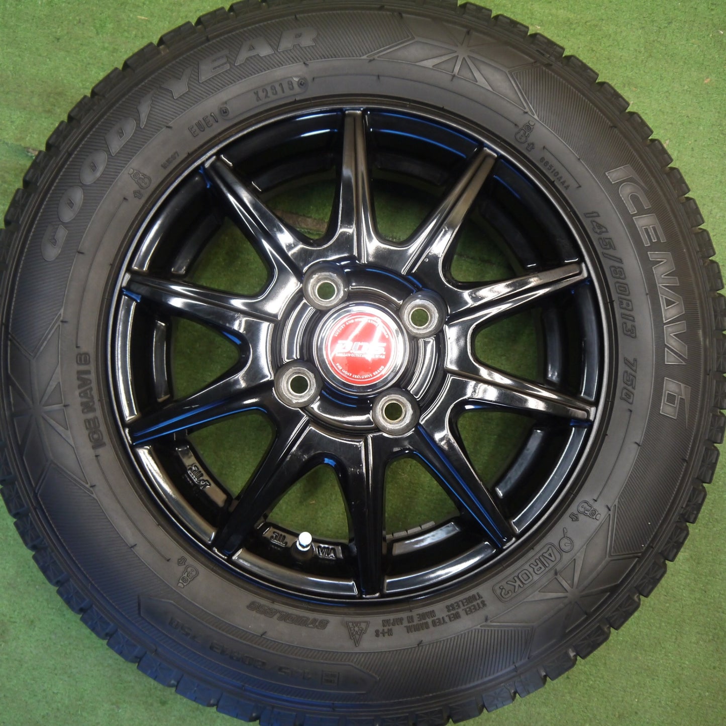 4本価格★スタッドレス 145/80R13 グッドイヤー アイスナビ6 D.O.S. DOS 13インチ PCD100/4H★6042001Hス