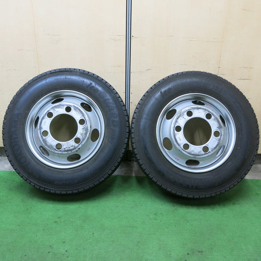 バリ溝！8.5分！2本★トラック 205/80R17.5 120/118L 12PR スタッドレス ヨコハマ アイスガード iG91 TOPY スチール 17.5インチ 118.5-9CS PCD222.25/6H★5060302ナス