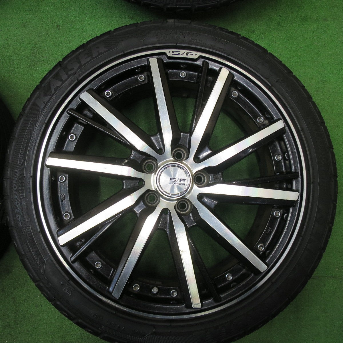 バリ溝！21年！8.5分★86 BRZ 等 S/F STEINER 215/45R17 ケンダ ラジアル カイザー シュタイナー 17インチ PCD100/5H★5060302TTノ
