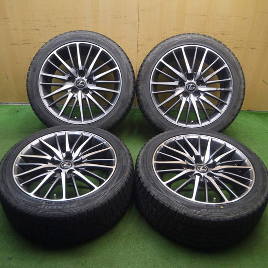 センサー付 バリ溝 綺麗 9分★レクサス LS600 Fスポーツ 純正 245/45R19 スタッドレス ダンロップ WM01 PCD120/5H★4022008Hス