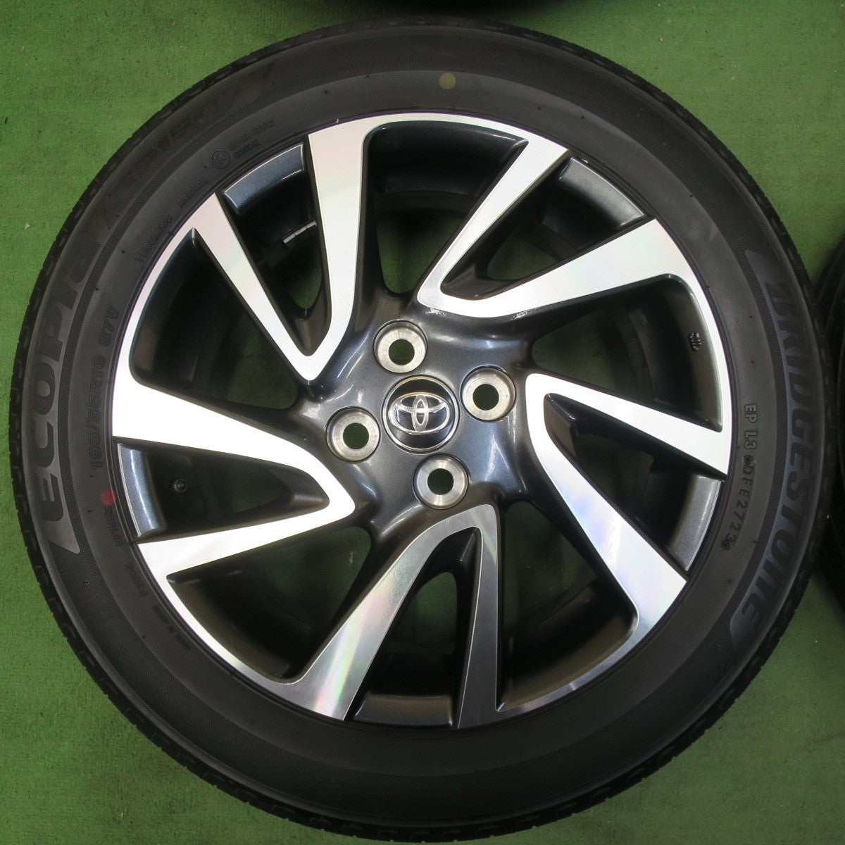 バリ溝！23年！キレイ！9分★トヨタ アクア Z グレード 純正 195/55R16 ブリヂストン エコピア EP150 16インチ PCD100/4H★5053001TTノ