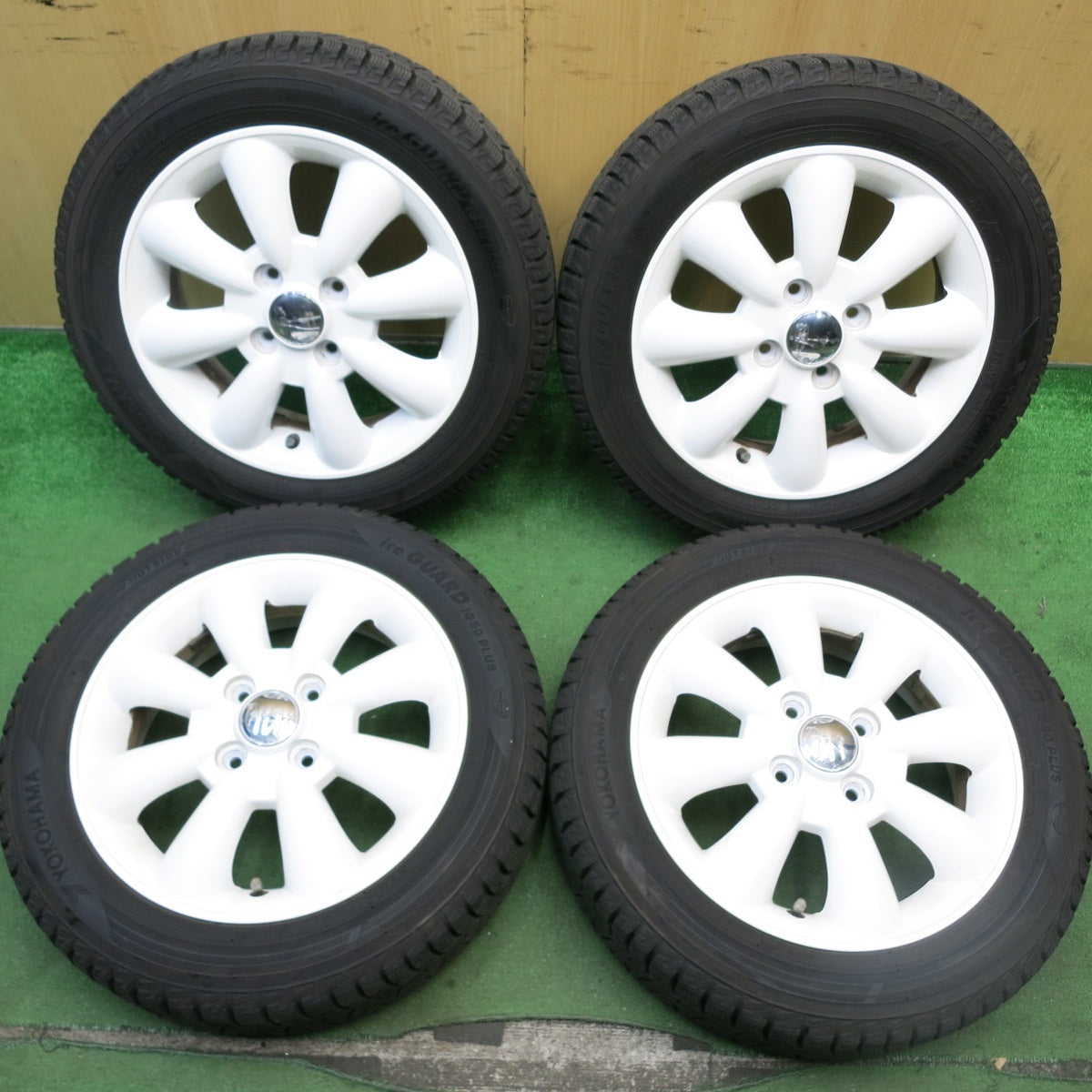 バリ溝！9.5分★スタッドレス 155/65R14 ヨコハマ アイスガード iG50 プラス LaLa Palm KC-8 ララパーム 14インチ PCD100/4H★5070606HAス
