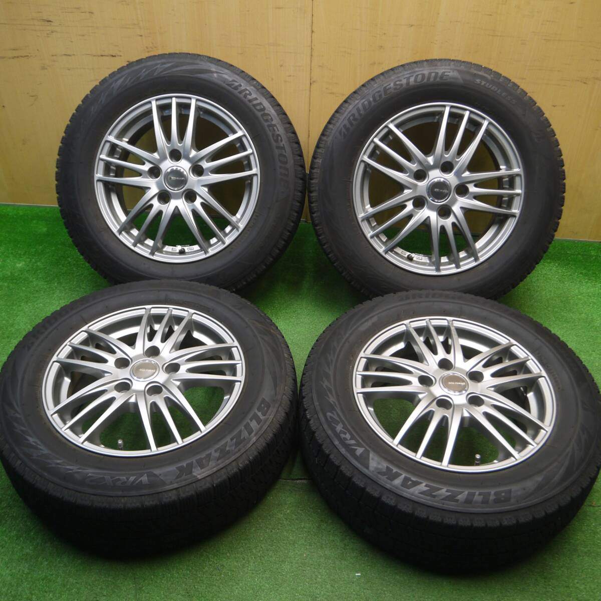 キレイ！21年★スタッドレス 195/65R15 ブリヂストン ブリザック VRX2 ECO FORME エコフォルム 15インチ PCD114.3/5H★5011408Hス