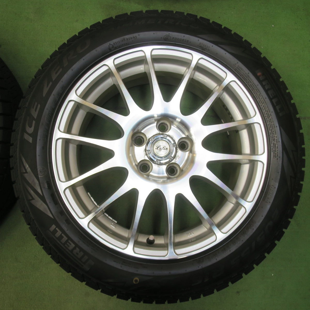 バリ溝！22年！9分★インプレッサ 等 205/55R16 スタッドレス ピレリ アイスゼロ アシンメトリコ Lufin 14SPOKE ラフィン 14スポーク 16インチ PCD100/5H★6010605イス