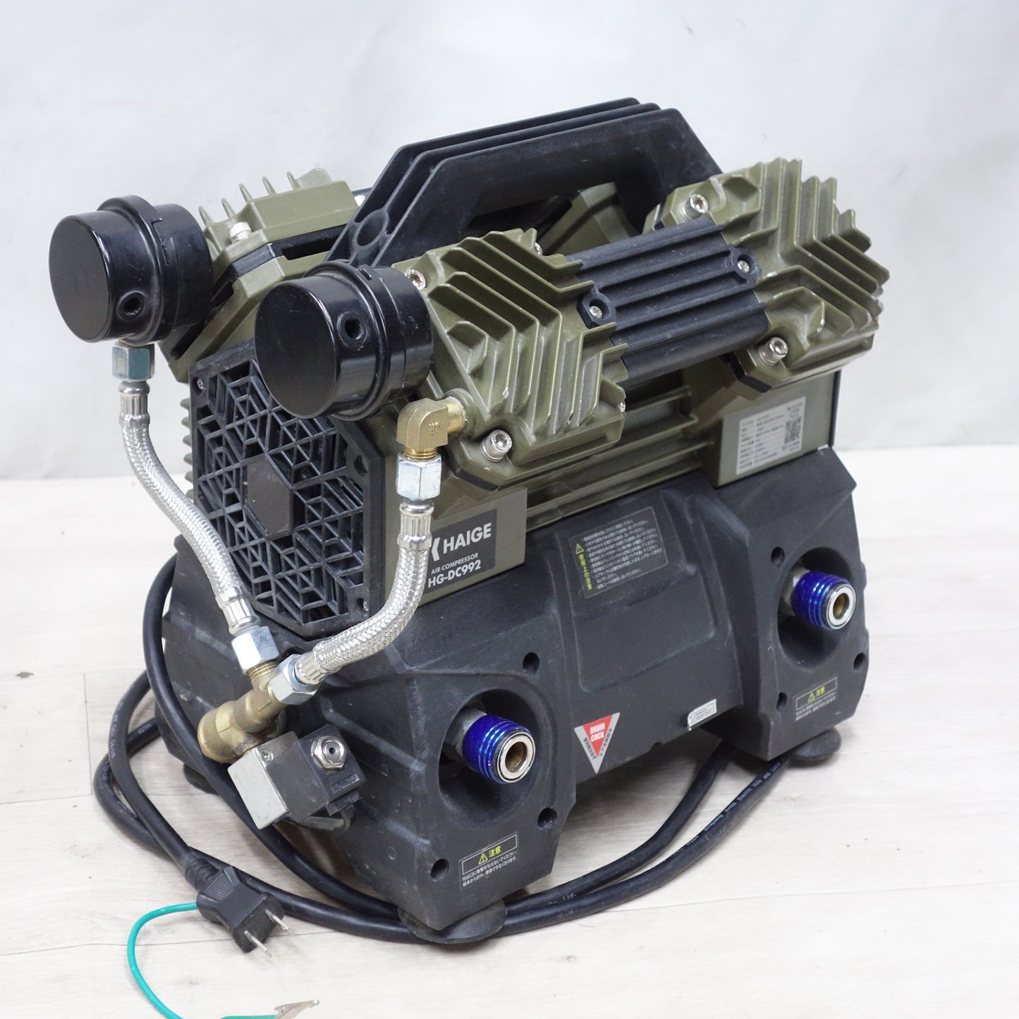 [送料無料] 付属品付き◆ハイガー エア コンプレッサー 静音 100V HG-DC992 サブタンク HG-20LT 容量 20L HAIGE◆