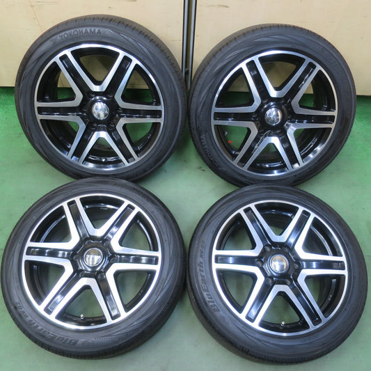 付属品付き！バリ溝！9.5分◎TAW T's FACTORY 225/50R18 ヨコハマ ブルーアース RV-02 ティスファクトリー 18インチ PCD139.7/6H◎6080709イノ