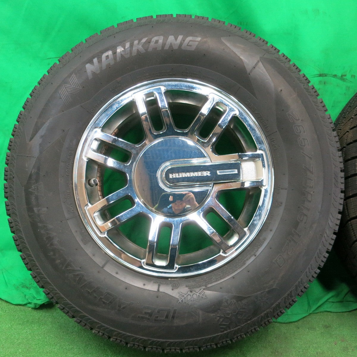 *送料無料* バリ溝！21年！9.5分★ハマー H3 純正 265/70R16 スタッドレス ナンカン アイスアクティバ AW-1 16インチ PCD139.7/6H★4052006ナス