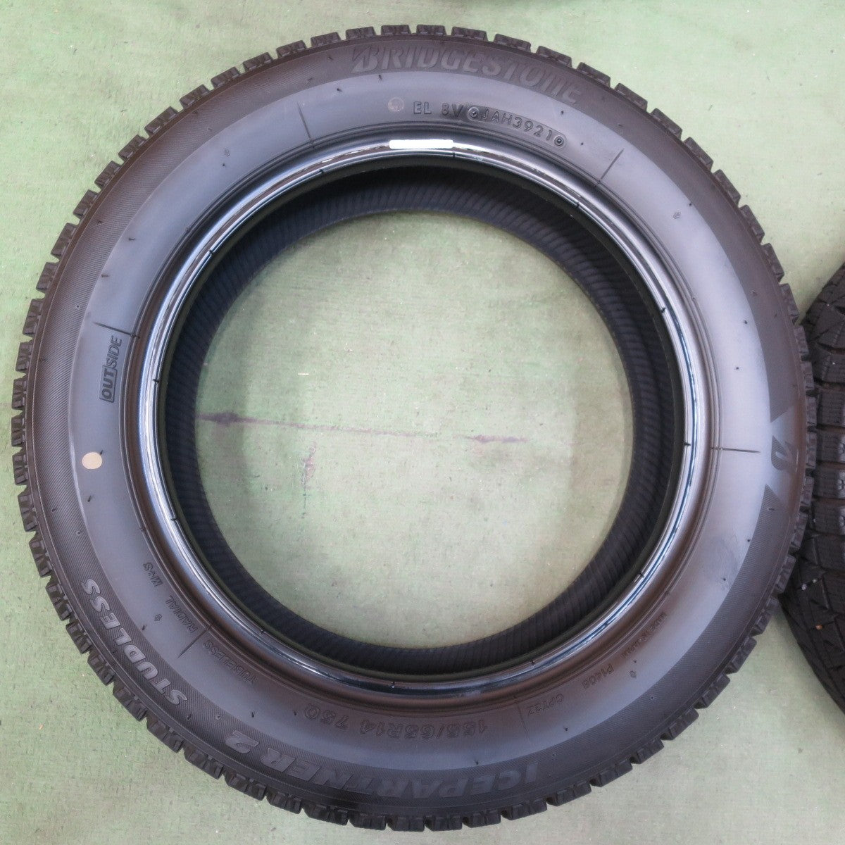 バリ溝！8.5分★スタッドレス 155/65R14 ブリヂストン アイスパートナー2 タイヤ 14インチ ワゴンR ムーヴ N-BOX タント ラパン デイズ 等★6062402イスタ