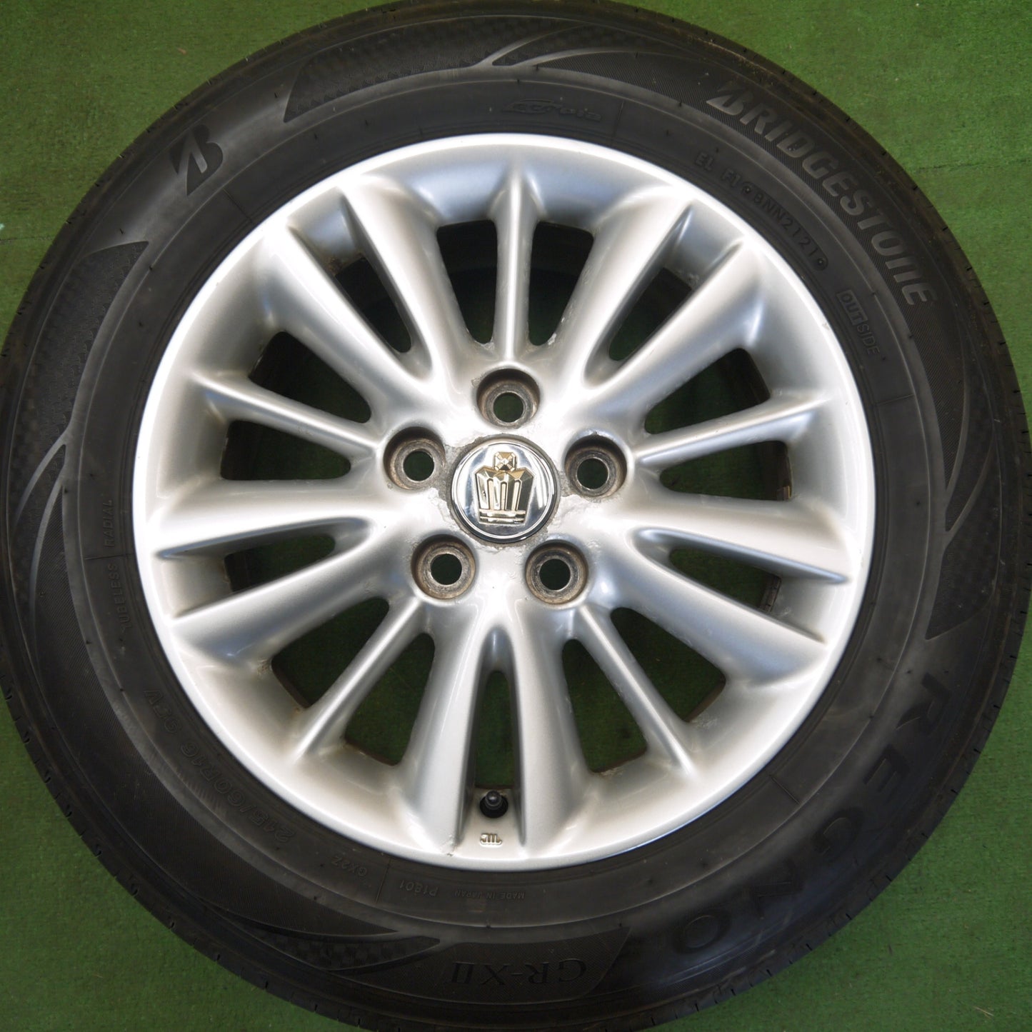 バリ溝！9.5分★トヨタ 180系 クラウン ロイヤル 純正 215/60R16 ブリヂストン レグノ GR-X2 16インチ PCD114.3/5H★6042102Hノ