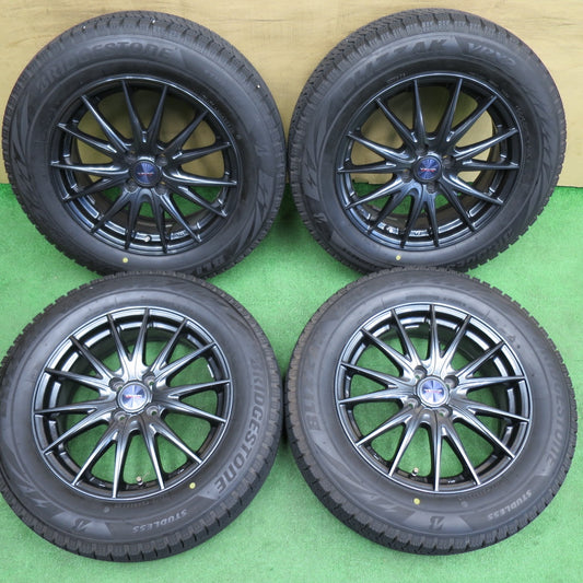 バリ溝！23年！キレイ！9分★スタッドレス 195/65R16 ブリヂストン ブリザック VRX2 VELVA SPORTZ ヴェルヴァ 16インチ PCD100/4H★6030901NKス