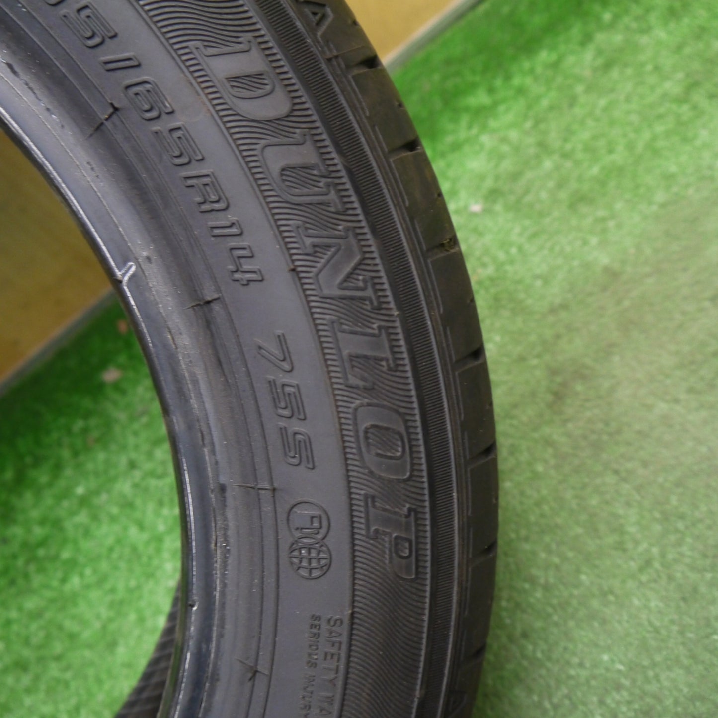 バリ溝！23年！8.5分！1本★155/65R14 ダンロップ エナセーブ EC300+ タイヤ 14インチ N-BOX ワゴンR タント ウェイク ムーヴ 等★6031703Hノタ
