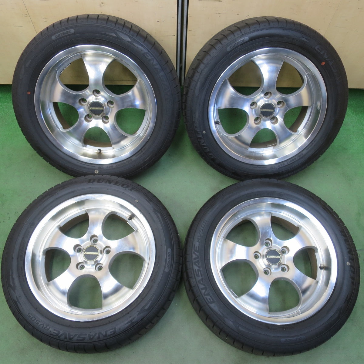 バリ溝！24年！9.5分★215/55R17 ダンロップ エナセーブ RV505 EUROMAGIC ユーロマジック 17インチ PCD114.3/5H★6052906イノ