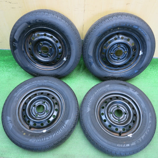 ほぼ未使用！23年★145/80R12 80/78N ブリヂストン エコピア R710 TOPY スチール ホイール 12インチ PCD100/4H★6041904HAノ