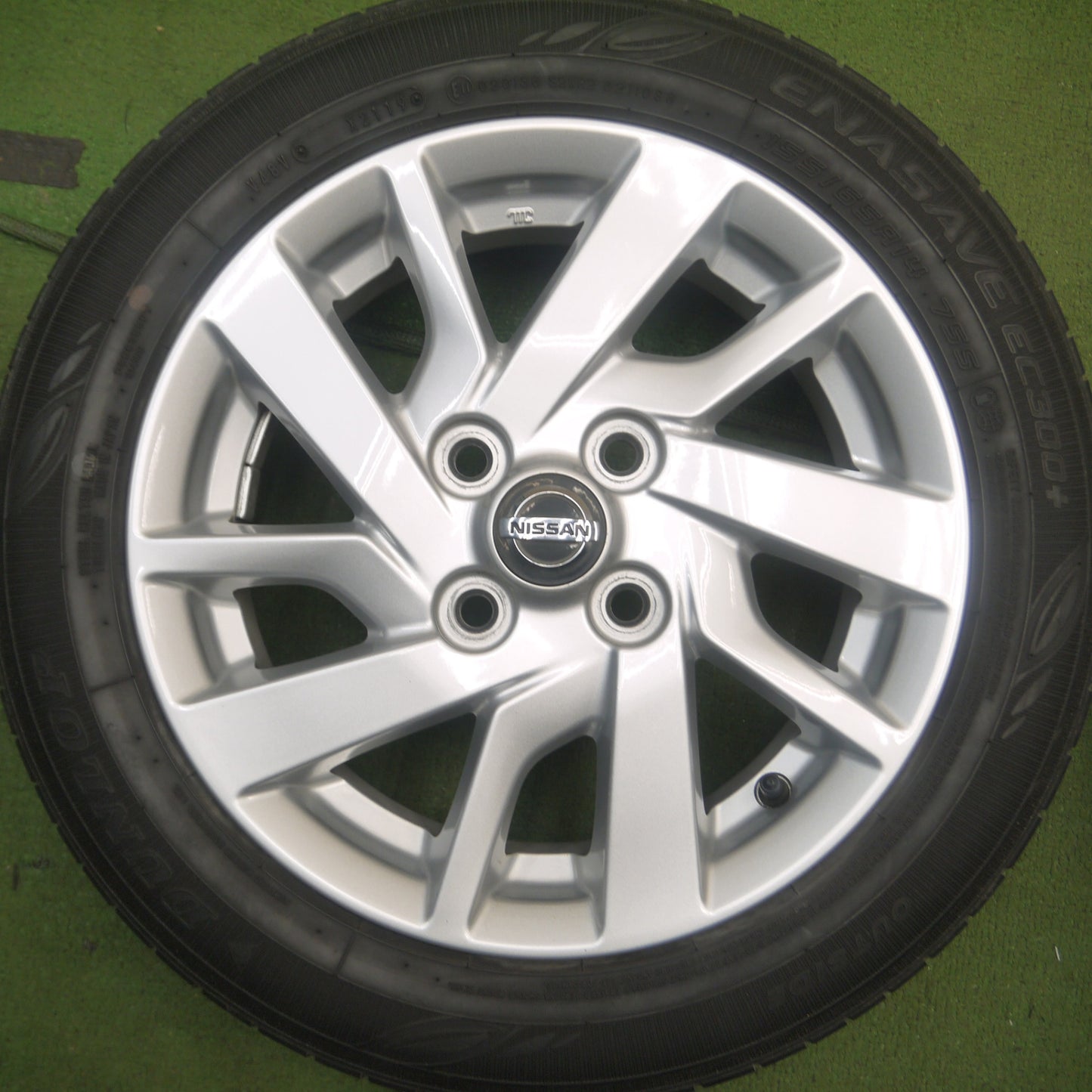 *送料無料* キレイ★日産 デイズ 純正 155/65R14 ダンロップ エナセーブ EC300+ 14インチ PCD100/4H★4052109Hノ