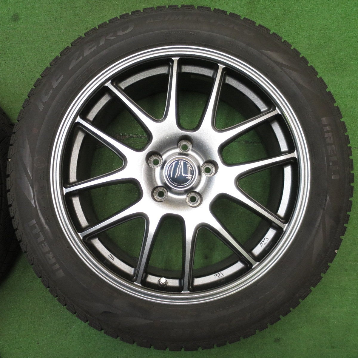 バリ溝！22年！キレイ！9分★スタッドレス 235/50R18 ピレリ アイスゼロ アシンメトリコ ZACK JP-205 MONZA ザック 18インチ PCD114.3/5H★5052502NJス