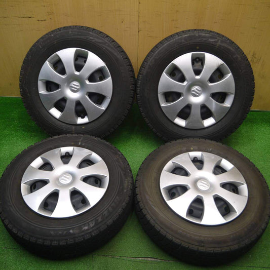 4本価格★スズキ ワゴンR 純正 スチール 145/80R13 スタッドレス ブリヂストン ブリザック VRX 13インチ PCD100/4H★4120210Hス