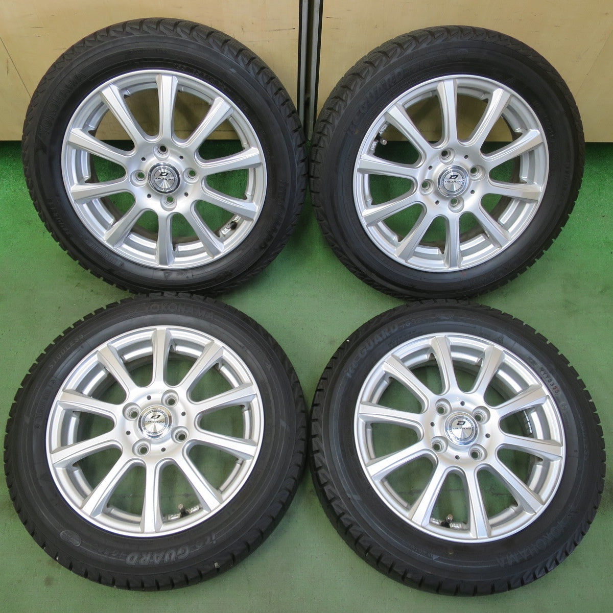 バリ溝！25年！キレイ！ほぼ10分★スタッドレス 155/65R14 ヨコハマ アイスガード iG52C DEBOR 社外 アルミ 14インチ PCD100/4H★6052705イス