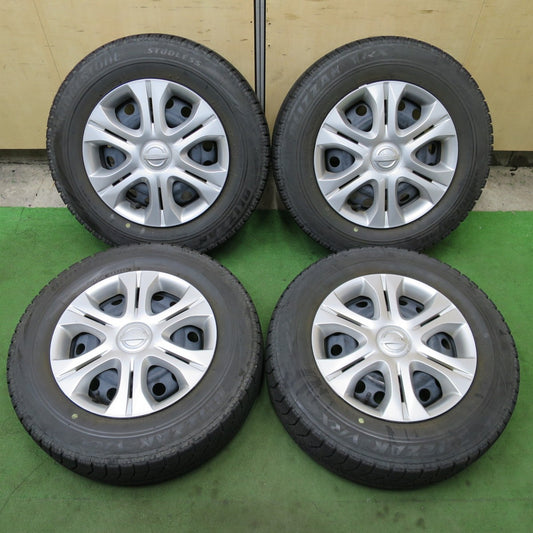 4本価格★日産 ノート 純正 スチール 185/70R14 スタッドレス ブリヂストン ブリザック VRX 14インチ PCD100/4H★6032101ナス