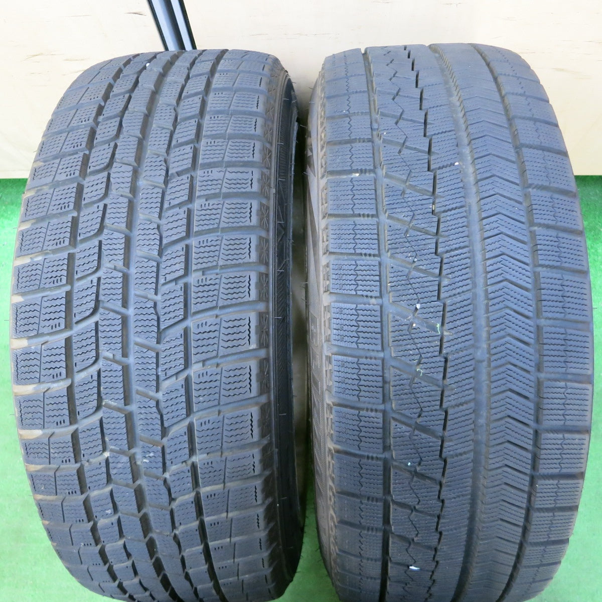 *送料無料* バリ溝！ほぼ10分★トヨタ 200系 クラウン アスリート 純正 225/45R18 スタッドレス ブリヂストン VRX グッドイヤー アイスナビ6 PCD114.3/5H★4061407ナス