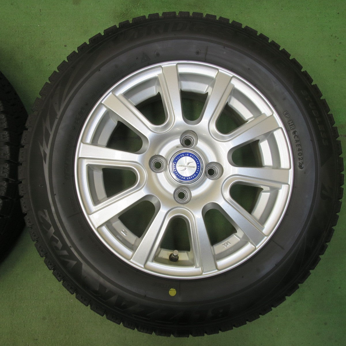 バリ溝！22年！9分★スタッドレス 175/70R14 ブリヂストン ブリザック VRX2 JENEIGE 社外 アルミ 14インチ PCD100/4H★6033108イス