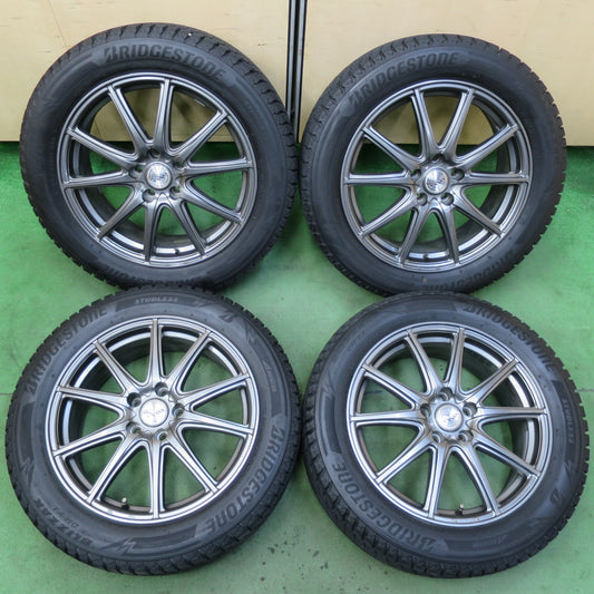 バリ溝！23年！キレイ！9分★スタッドレス FINAL SPEED 225/55R18 ブリヂストン ブリザック DM-V3 MiD ファイナルスピード マルカ 18インチ PCD114.3/5H★5090401イス