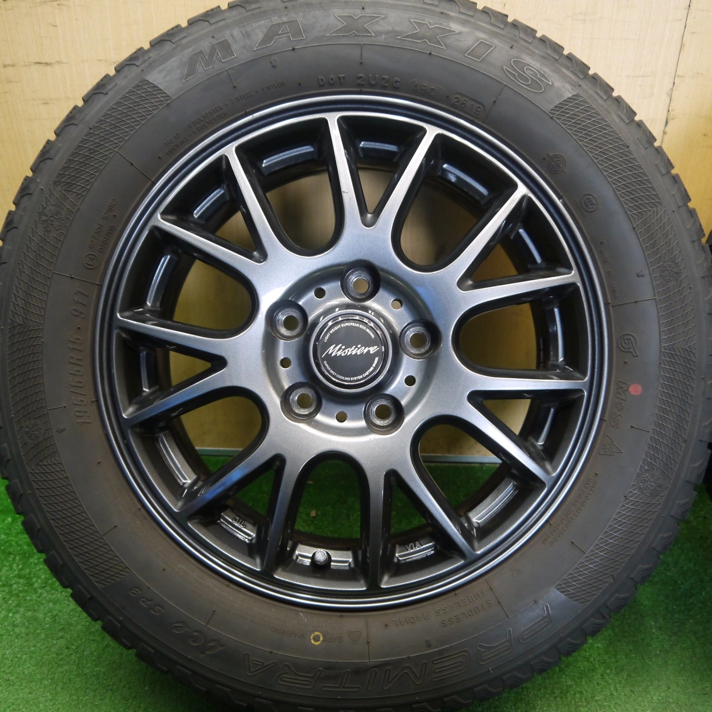 バリ溝！8.5分★スタッドレス 195/65R15 マキシス PREMITRA ice SP3 Mistiere RB14 ミスティ―レ 15インチ PCD114.3/5H★6042101Hス