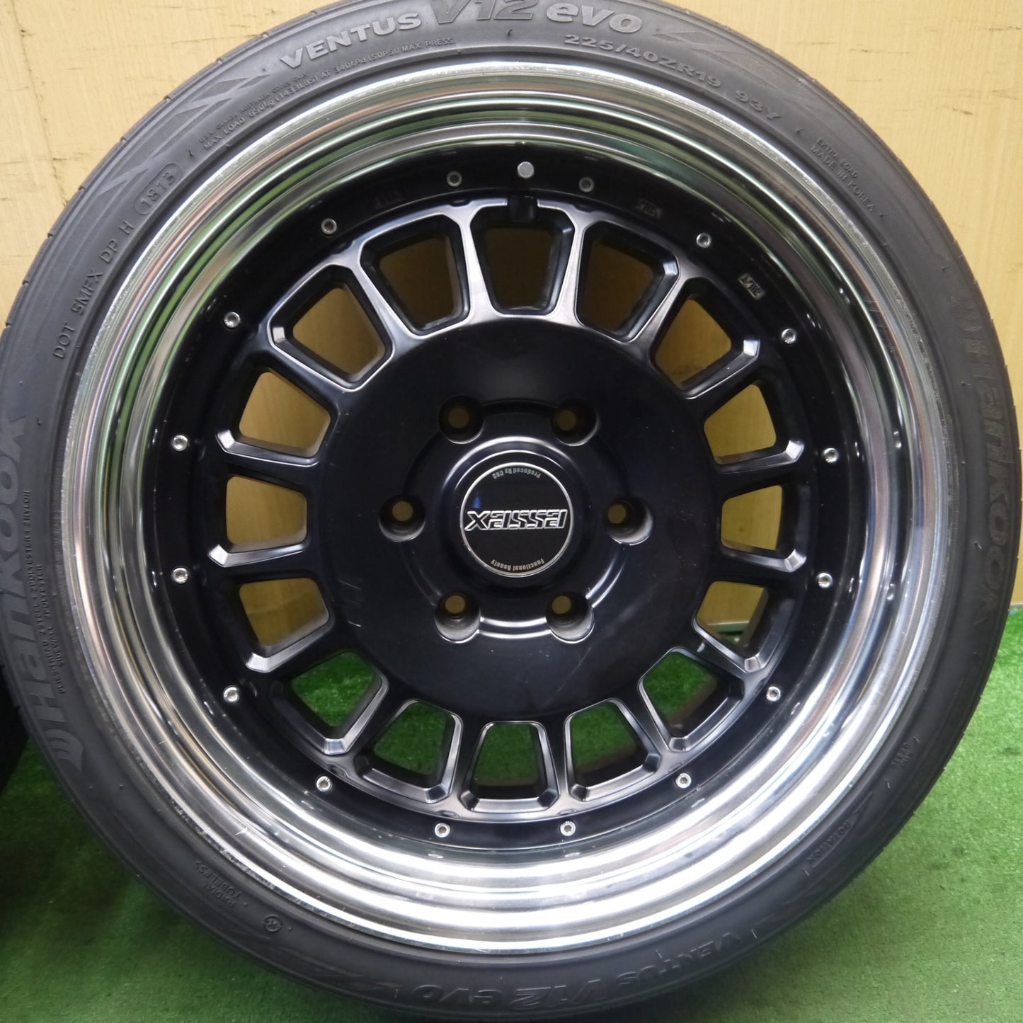 4本価格★ハイエース 等 ESSEX CRS BENC-DSR 225/40R19 ハンコック ベンタス V12 evo エセックス PCD139.7/6H★5072504Hノ