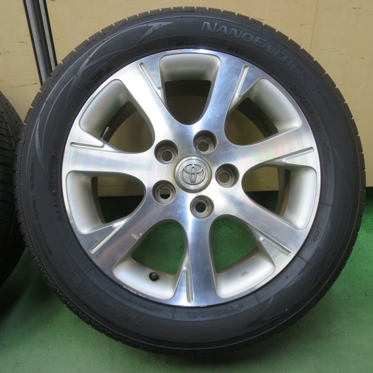 バリ溝！9.5分★トヨタ マーク2 ブリット 純正 205/55R16 トーヨー ナノエナジー3 プラス 16インチ PCD114.3/5H★6051003イノ