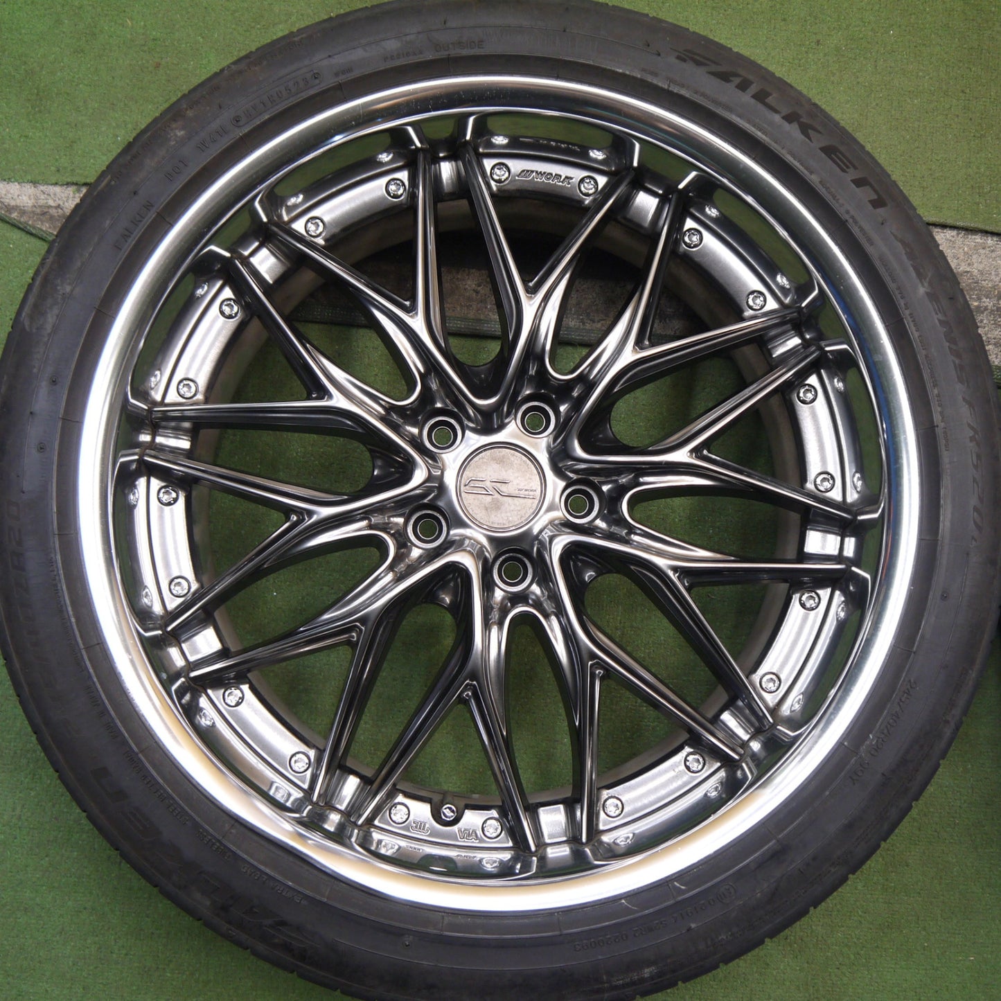 4本価格！23年★WORK SCHWERT QUELL SWM 245/40R20 ファルケン アゼニス FK520 ワーク シュバート クヴェル 20インチ PCD114.3/5H★5100104Hノ