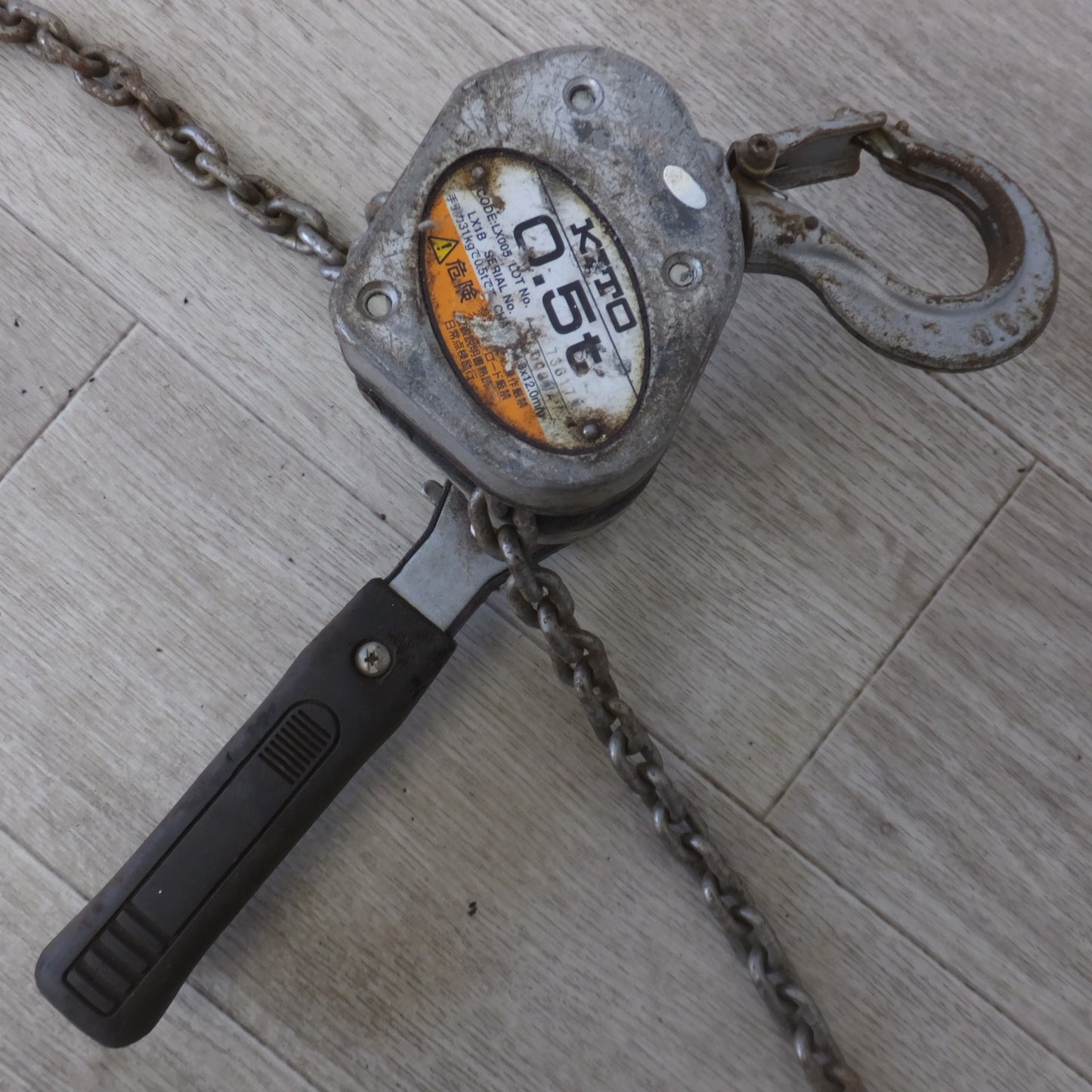[送料無料] ★キトー KITO レバーブロック LX005 LX1B 0.5t　CHAIN V-4.3×12.0mm　手引力 31kg 0.5t(1)★