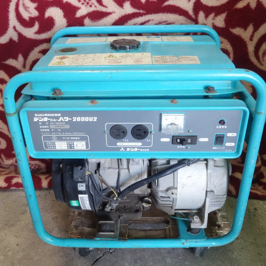 [送料無料] ☆デンヨー ガソリン エンジン 駆動 発電機 デンヨー ニュー パワー 2600U2 GA-2606U2 100V 2.6kVA 60Hz ジャンク ⑤☆