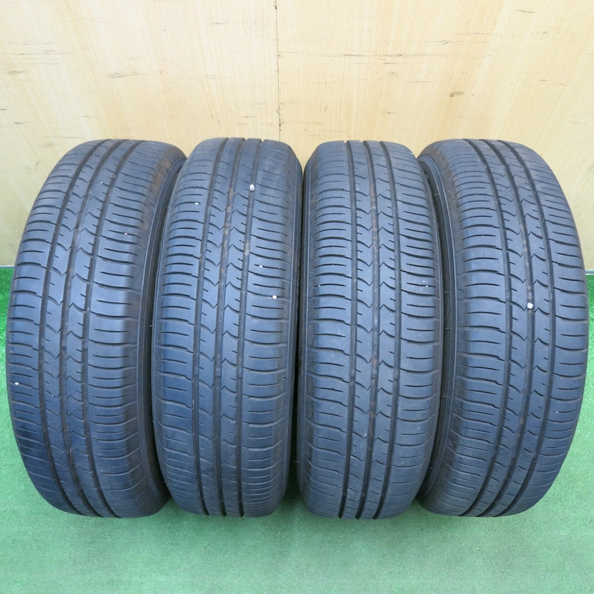 バリ溝！24年！9.5分★175/65R15 グッドイヤー EfficientGrip ECO hybrid スチール ホイール 15インチ PCD100/4H★6040503HAノ