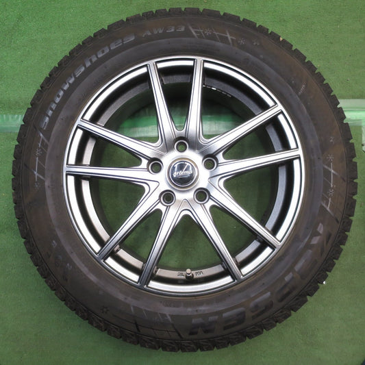 バリ溝!23年!キレイ!8.5分◎スタッドレス 225/60R17 カプセン Snowshoes AW33 Artemis アルテミス 17インチ PCD114.3/5H◎6092201NJス