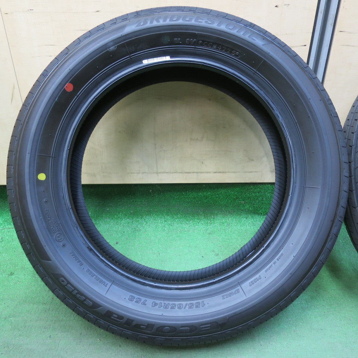 新車外し！25年★155/65R14 ブリヂストン エコピア EP150 タイヤ 14インチ タント スペーシア N-BOX 等★5112807イノタ