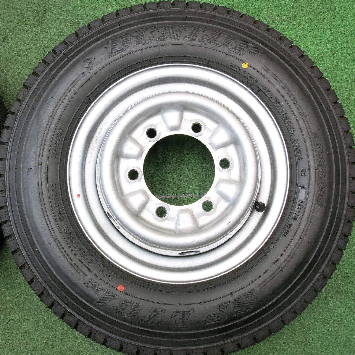 未使用！22年！6本★いすゞ エルフ 等 175R14 8PR 205/80R15 109/107L スタッドレス ダンロップ ウインターマックス SV01 SP LT01M TOPY スチール PCD184.15 170/6H★5090605HAス