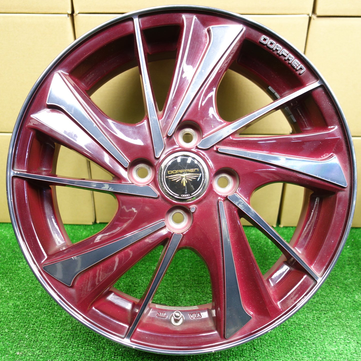 4本価格★DORFREN LFM606 ホイール 15インチ ドルフレン 15×4.5J PCD100/4H★5111401KTホ