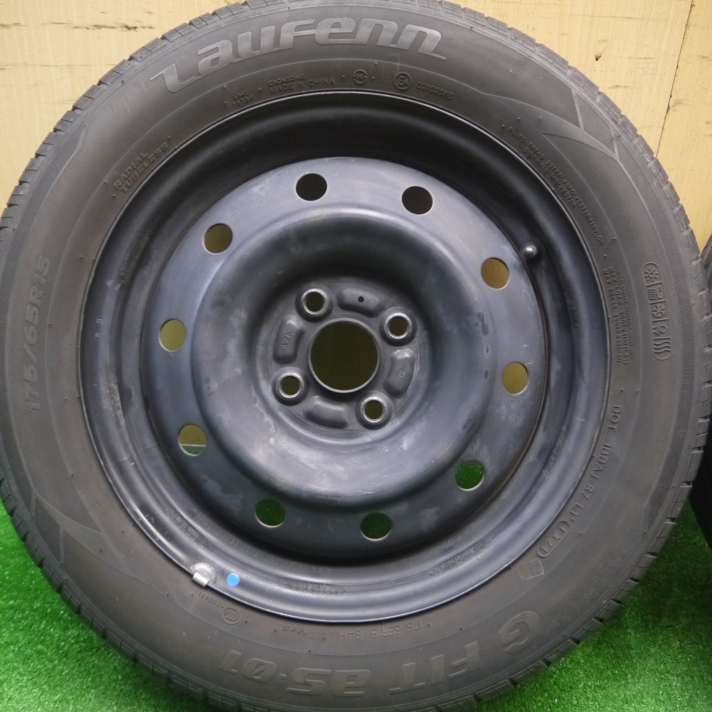 [送料無料] バリ溝！21年！8.5分★175/65R15 ラウフェン G FIT as-01 スチール ホイール 15インチ PCD100/4H★4103001Hノ