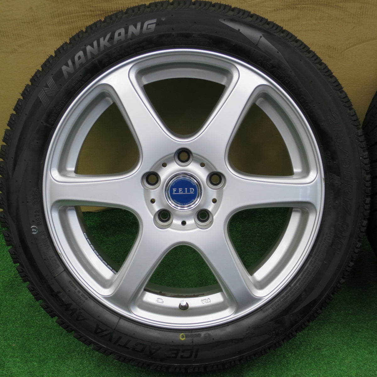 ほぼ未使用！25年★スタッドレス 215/50R17 ナンカン アイスアクティバ AW-1 FEID 社外 アルミ 17インチ PCD114.3/5H★6011402NKス