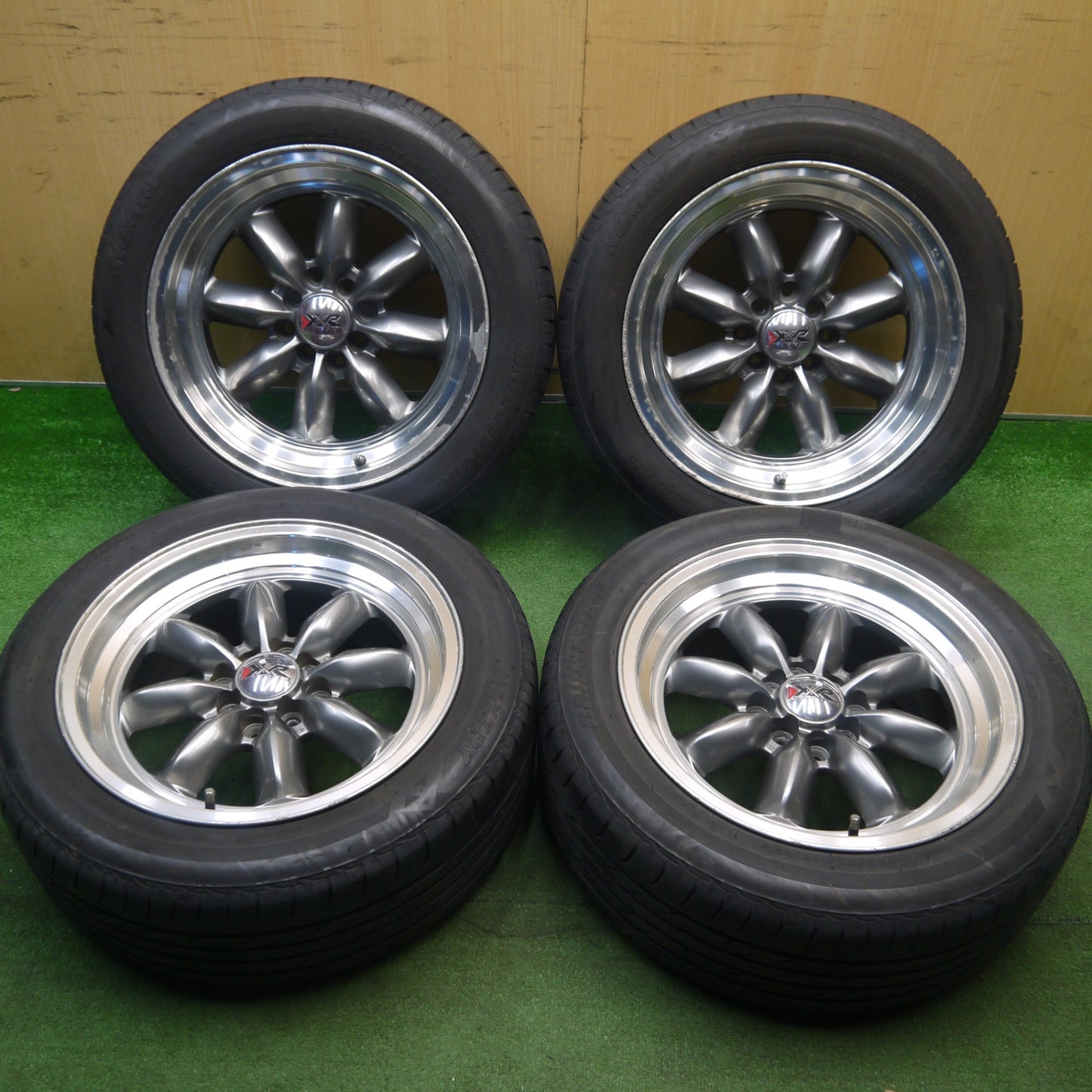 バリ溝！9分★XXR 513 195/55R16 ブリヂストン ネクストリー エコピア 16インチ PCD100 114.3/4H マルチ★6021610Hノ
