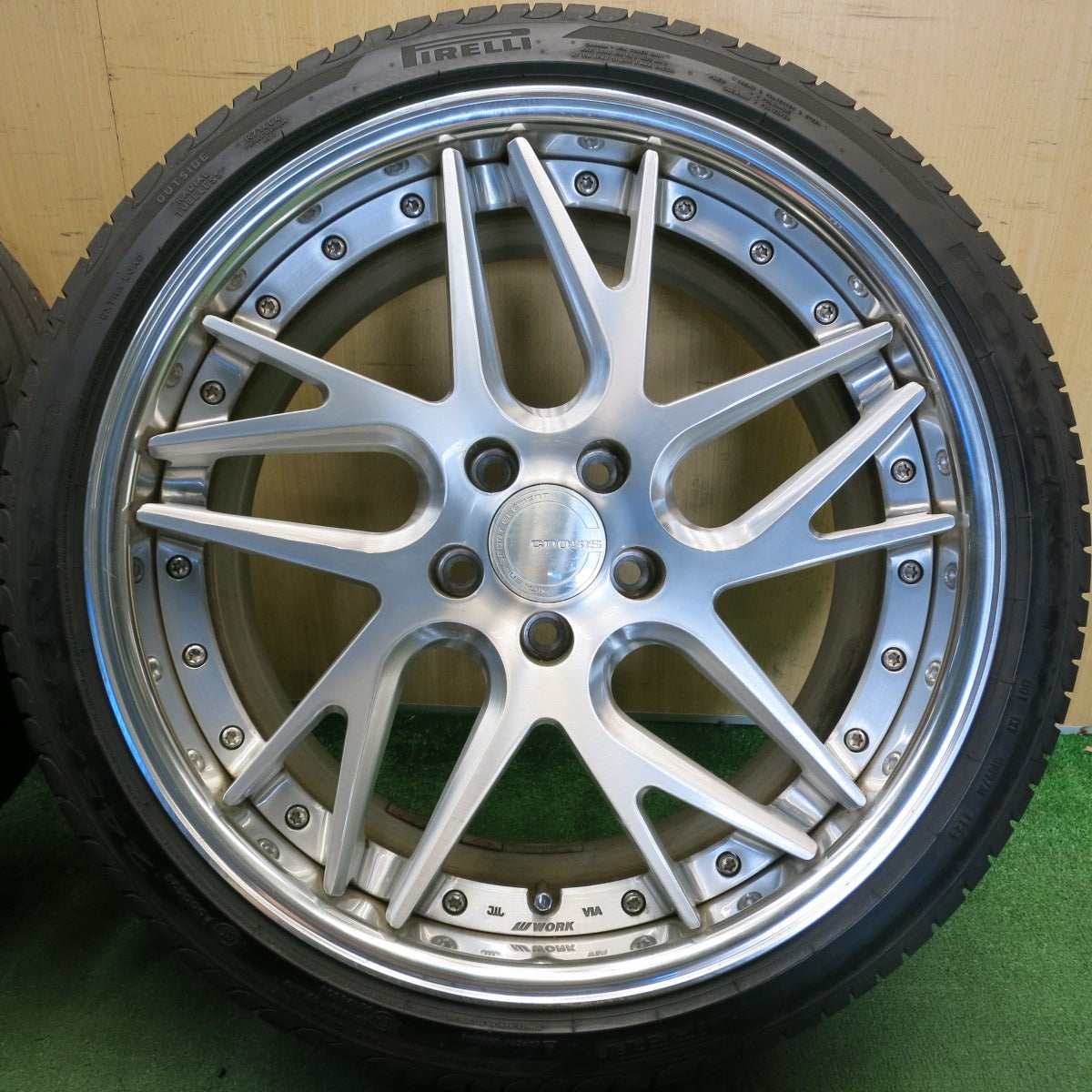 バリ溝！24年！キレイ！8.5分◎WORK GNOSIS CVXM 245/35R19 ピレリ POWERGY ワーク グノーシス 19インチ PCD112/5H◎6061806HAノ