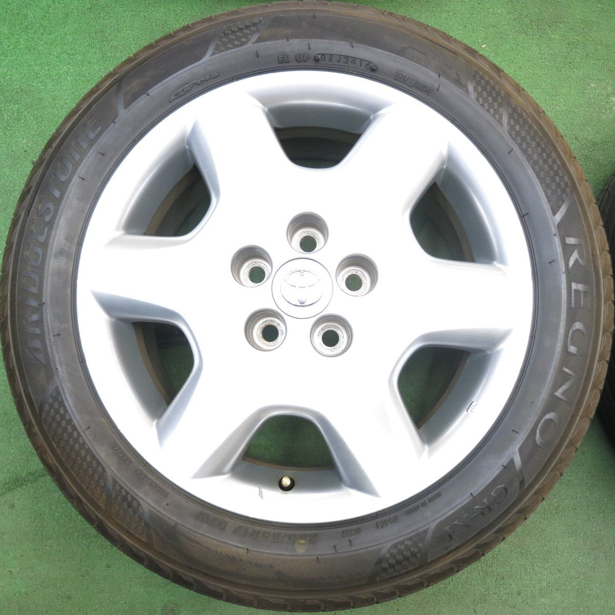 バリ溝！9.5分◎トヨタ セルシオ C仕様 純正 225/55R17 ブリヂストン レグノ GR-XI 17インチ PCD114.3/5H◎6072305HAノ