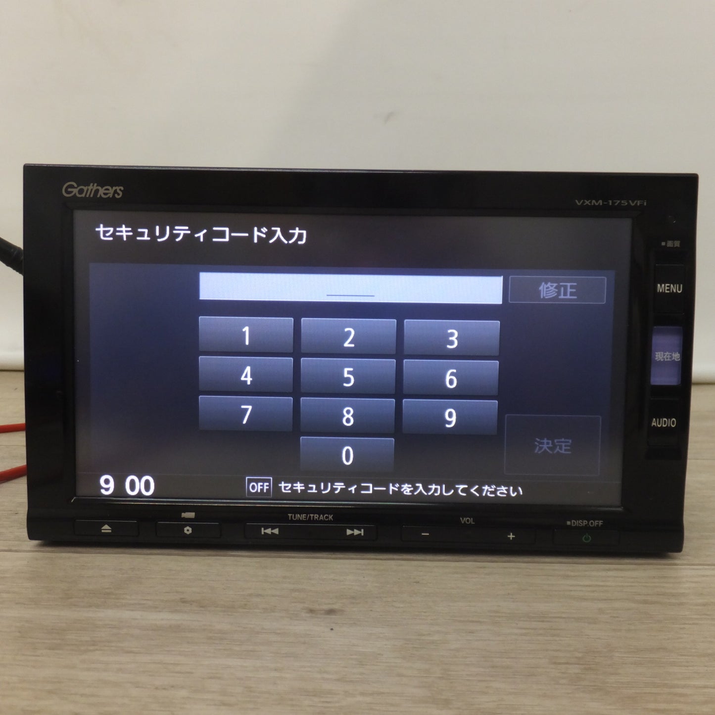 [送料無料] ジャンク★パナソニック製 ホンダ 純正 スタンダードインターナビ Gathers VXM-175VFI 08A40-5W0-420 セキュリティロック[4]★