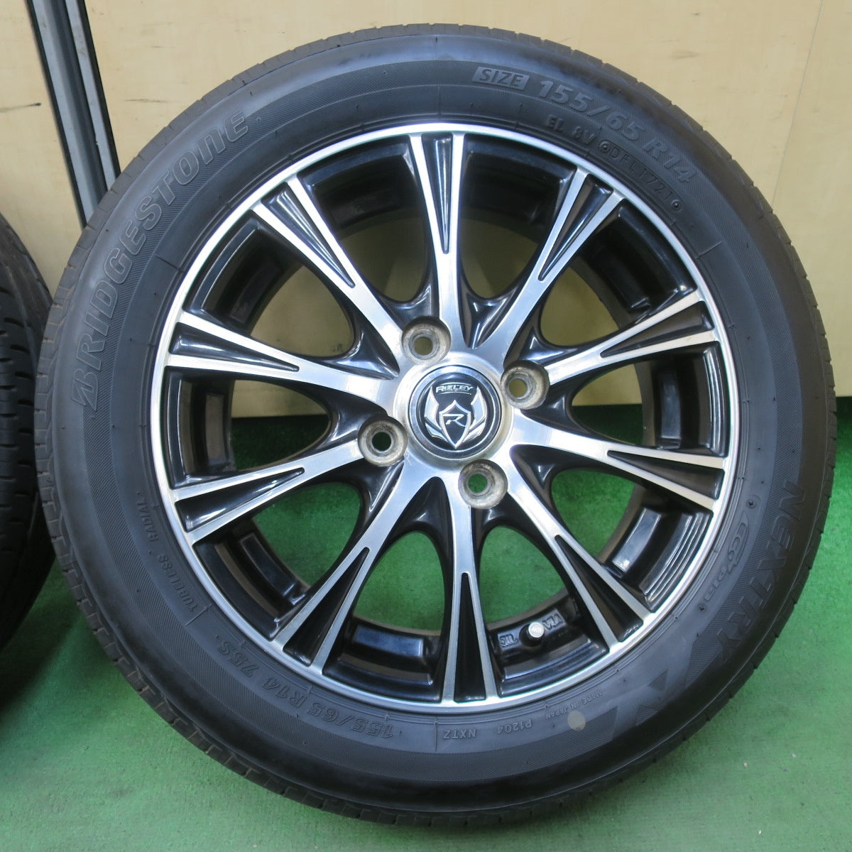 バリ溝！21年！8.5分★155/65R14 ブリヂストン ネクストリー エコピア RiZLEY ライツレー 14インチ PCD100/4H★5102413イノ