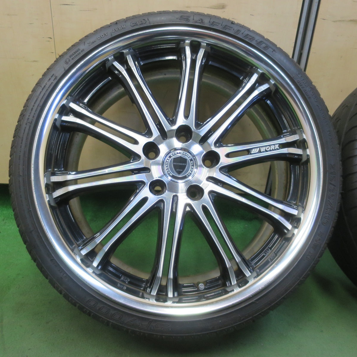4本価格★WORK SCHWERT SW1 215/35R19 サフィーロ SF7000 ワーク シュバート 19インチ PCD114.3/5H★6061002イノ