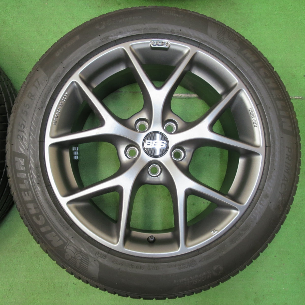 [送料無料] 未使用！24年★ボルボ 等 BBS SR007 KBA49538 215/55R17 ミシュラン プライマシー4 17インチ PCD108/5H★4101302イノ