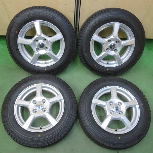 バリ溝！24年！ほぼ10分★スタッドレス 155/80R14 88/86N グッドイヤー アイスナビ CARGO CVW 社外 アルミ 14インチ PCD100/4H★6043002イス